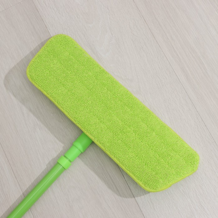 Швабра для мытья пола плоская Доляна, насадка на липучке из микрофибры 40×14 см, 40 гр, телескопическая ручка 80(120) см Швабра для мытья пола плоская Доляна, насадка на липучке из микрофибры 40×14 см, 40 гр, телескопическая ручка 80(120) см