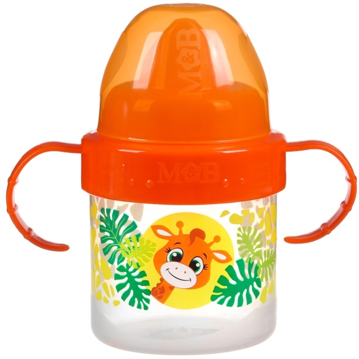 Поильник детский с твёрдым носиком «Жирафик», 140 мл., с ручками, цвет оранжевый Поильник детский с твёрдым носиком «Жирафик», 140 мл., с ручками, цвет оранжевый