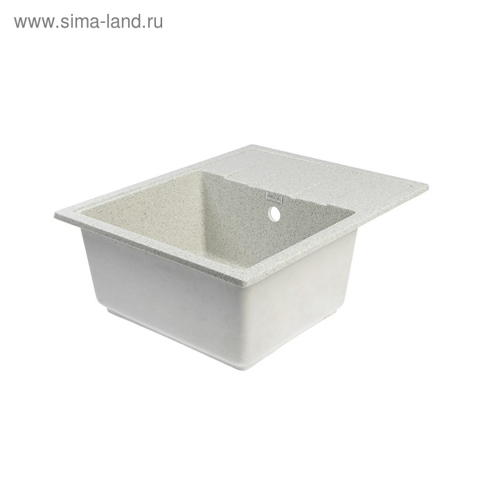 Мойка кухонная из камня MARRBAXX Анастасия Z150Q10, 575х470х177, глянцевая, светло-серая Мойка кухонная из камня MARRBAXX Анастасия Z150Q10, 575х470х177, глянцевая, светло-серая