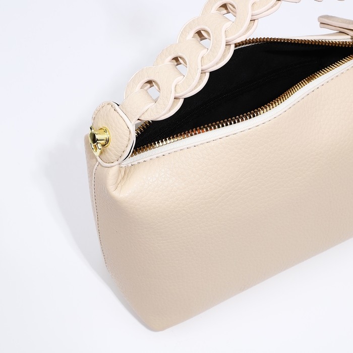 Сумка-багет на молнии, цвет бежевый Сумка-багет на молнии, цвет бежевый