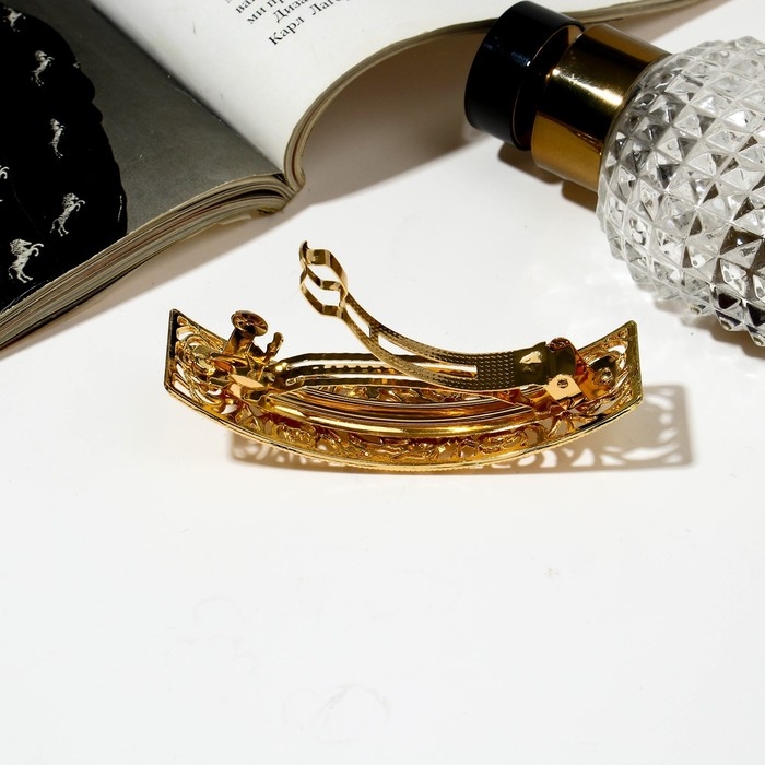 Заколка-автомат для волос Заколка-автомат для волос "Либерти" розы, 8,3 см, золото