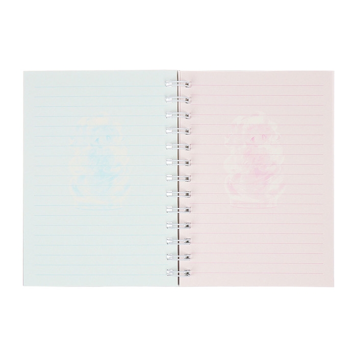 Записная книжка подарочная на гребне 80л,линия, цветной блок,облож.ПВХ 3D Аниме(17,7х13,7см)   10539