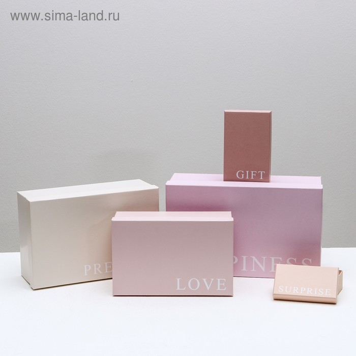 Набор коробок 10 в 1, упаковка подарочная, «Нежный», 12 х 7 х 4 - 32.5 х 20 х 12.5 см