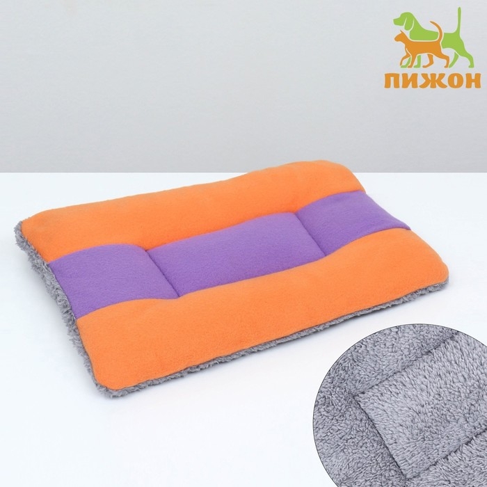Матрас для животных, двухсторонний, 87 х 70 см, оранжевый/сиреневый Матрас для животных, двухсторонний, 87 х 70 см, оранжевый/сиреневый