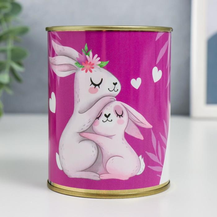 Копилка-банка металл Копилка-банка металл "Мама, счастье измеряется твоими улыбками"