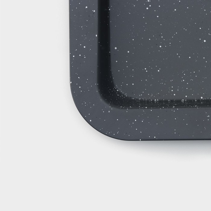 Противень Доляна «Элин Мрамор. Прямоугольник», 48×34×2 см, антипригарное покрытие, цвет серый