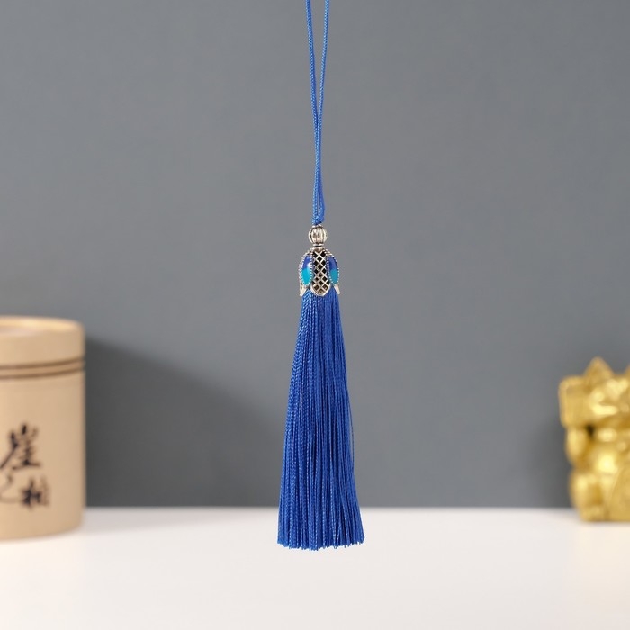 Декор для творчества текстиль Декор для творчества текстиль "Кисть Падишах" индиго набор 2 шт 9х1 см