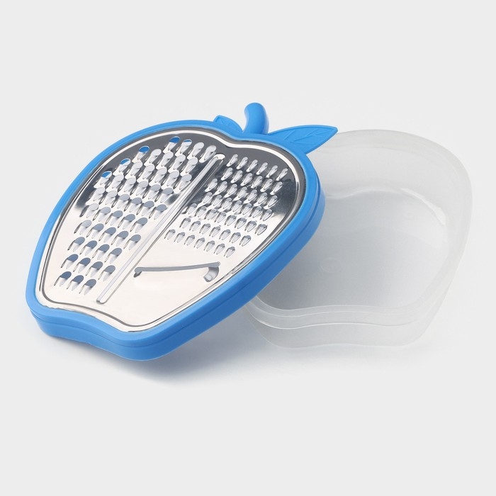 Тёрка с контейнером Доляна «Яблоко», 20×15×4 см, цвет МИКС Тёрка с контейнером Доляна «Яблоко», 20×15×4 см, цвет МИКС