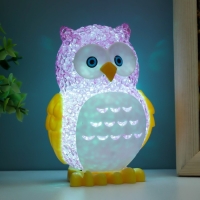 Ночник "Филин" LED RGB от батареек 3хLR44 МИКС 6х7х10см RISALUX