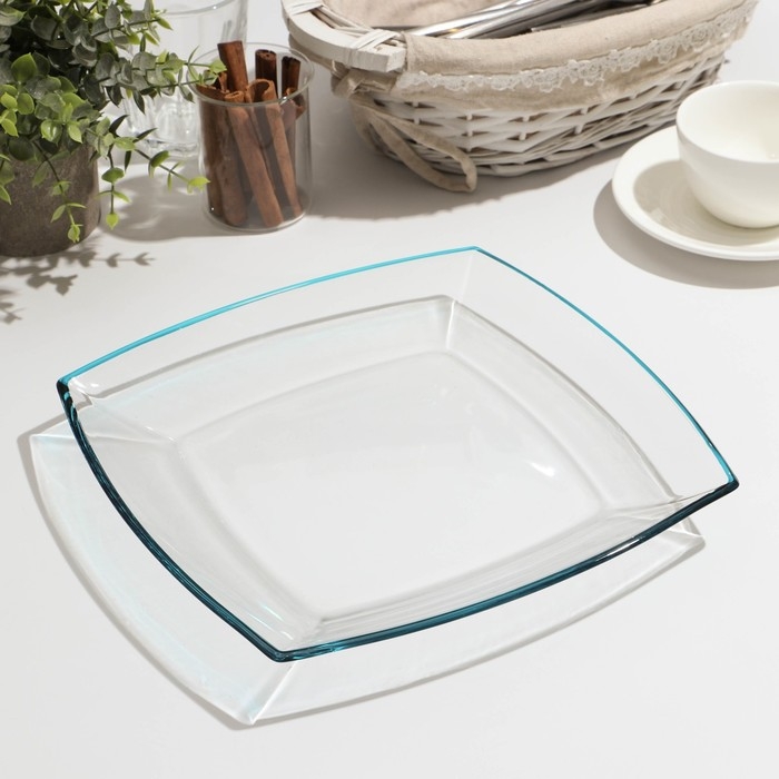 Тарелка столовая стеклянная Tokio, 26,5 x26,5 см Тарелка столовая стеклянная Tokio, 26,5 x26,5 см