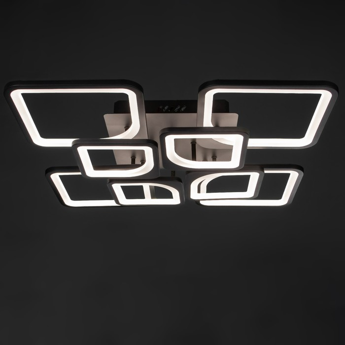 Люстра с ПДУ 59112/8BK LED 240Вт 3000-6000К диммер черный 55х55х10 см