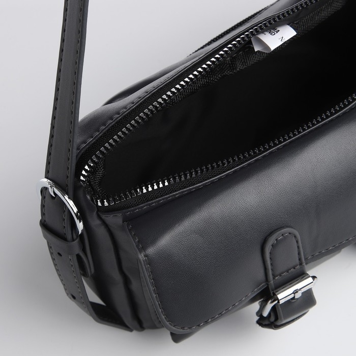 Сумка женская с карманами кожзам, графитный цвет Сумка женская с карманами кожзам, графитный цвет