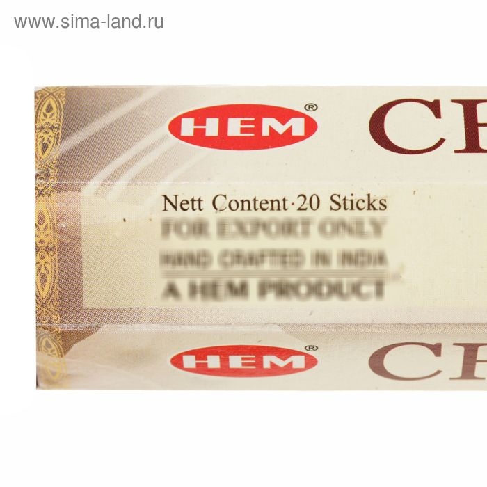 Благовония Благовония "HEM" 20 палочек угольные Шоколад