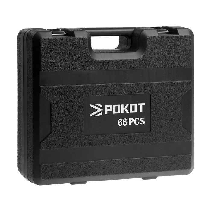 Набор инструментов слесарно-монтажных РОКОТ, 736-124, 1/4 Набор инструментов слесарно-монтажных РОКОТ, 736-124, 1/4" и 1/2", 66 предметов