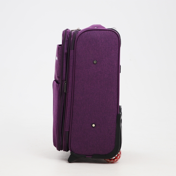 Чемодан малый 20 Чемодан малый 20", отдел на молнии, с расширением, кодовый замок, 3 колеса, 2 наружных кармана, цвет фиолетовый