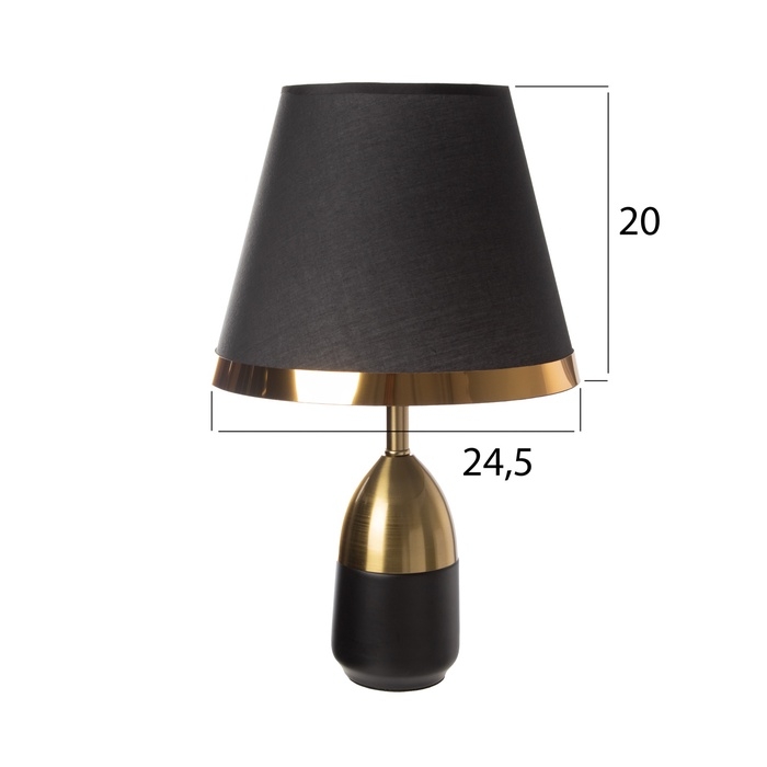 Лампа настольная Лампа настольная "Жан" 1х40Вт Е27 черный/бронза 25х25х40см