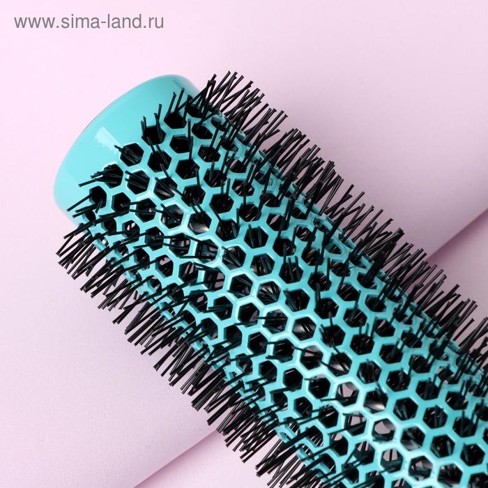 Термобрашинг профессиональный, вентилируемый, d = 3,2 см, цвет бирюзовый/чёрный Термобрашинг профессиональный, вентилируемый, d = 3,2 см, цвет бирюзовый/чёрный