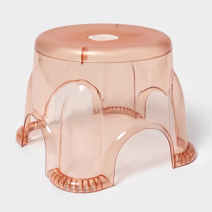 Табурет-подставка «Рубин», пластик, 26×20 см, персиковый Табурет-подставка «Рубин», пластик, 26×20 см, персиковый