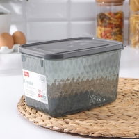 Контейнер для заморозки и хранения продуктов «Кристалл», 1,7 л, 18×12,5×11 см, прозрачный, крышка серая