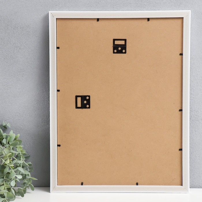 Фоторамка пластик Фоторамка пластик "Gloria" 30х40 см, с паспарту, белый