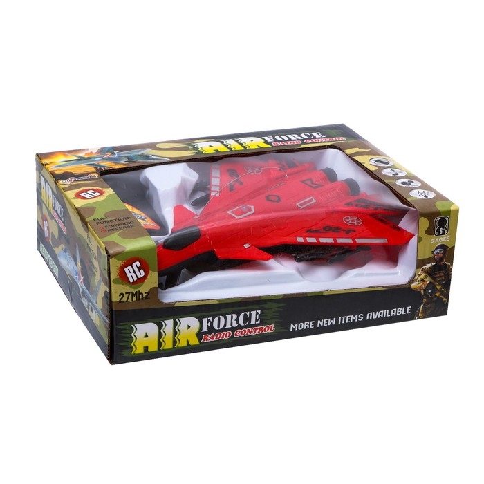 Самолет радиоуправляемый «Истребитель», работает от батареек, цвет красный Самолет радиоуправляемый «Истребитель», работает от батареек, цвет красный