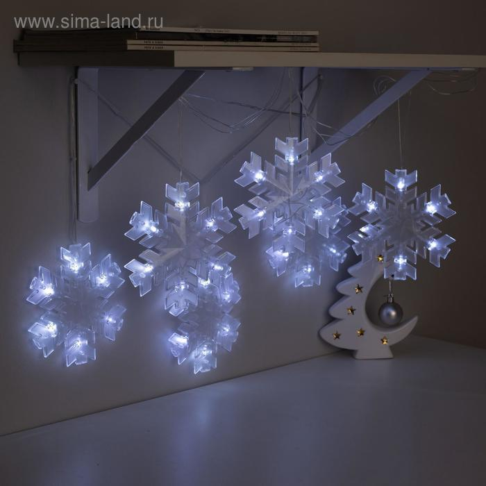 Гирлянда «Нить» 2 м с насадками «Снежинка матовая», IP20, прозрачная нить, 36 LED, свечение белое, 220 В Гирлянда «Нить» 2 м с насадками «Снежинка матовая», IP20, прозрачная нить, 36 LED, свечение белое, 220 В