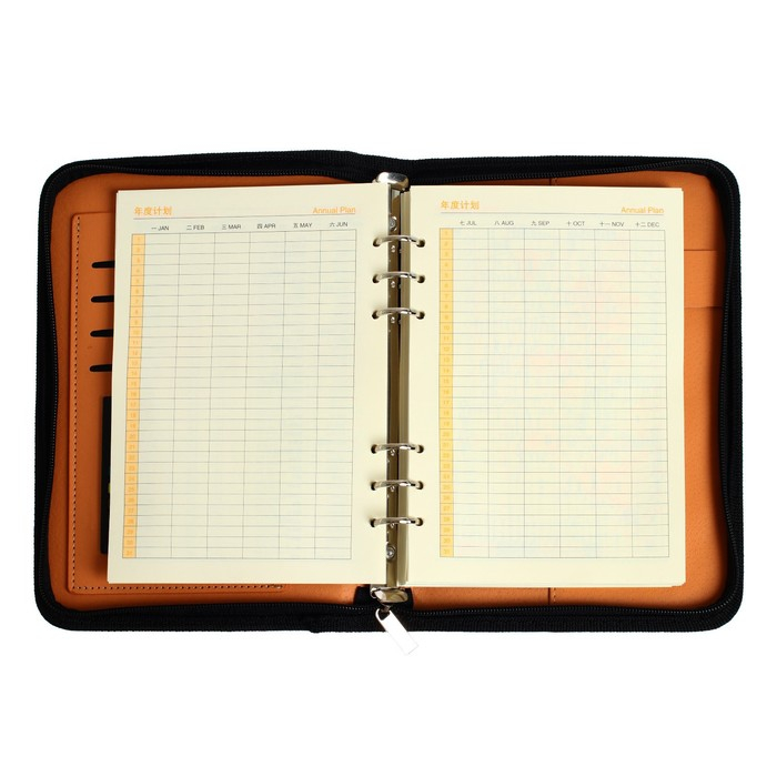 Органайзер на кольцах А5, 96 листов в линейку, на молнии с 3-х сторон, кожзам, с калькулятором, МИКС Органайзер на кольцах А5, 96 листов в линейку, на молнии с 3-х сторон, кожзам, с калькулятором, МИКС