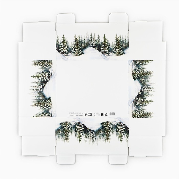 Коробка подарочная новогодняя складная «Зимний лес», 31.2 х 25.6 х 16.1 см, Новый год Коробка подарочная новогодняя складная «Зимний лес», 31.2 х 25.6 х 16.1 см, Новый год