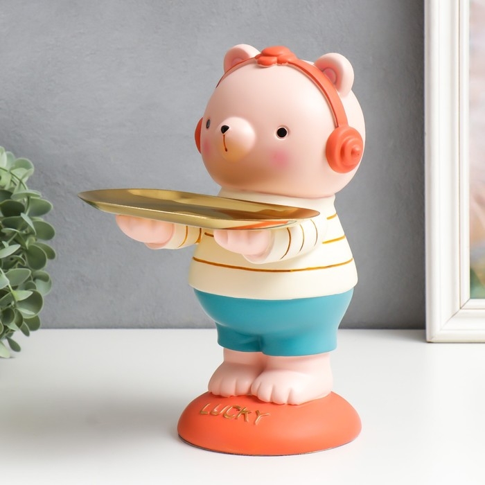 Сувенир полистоун подставка Сувенир полистоун подставка "Медвежонок в наушниках" 23х18х27 см