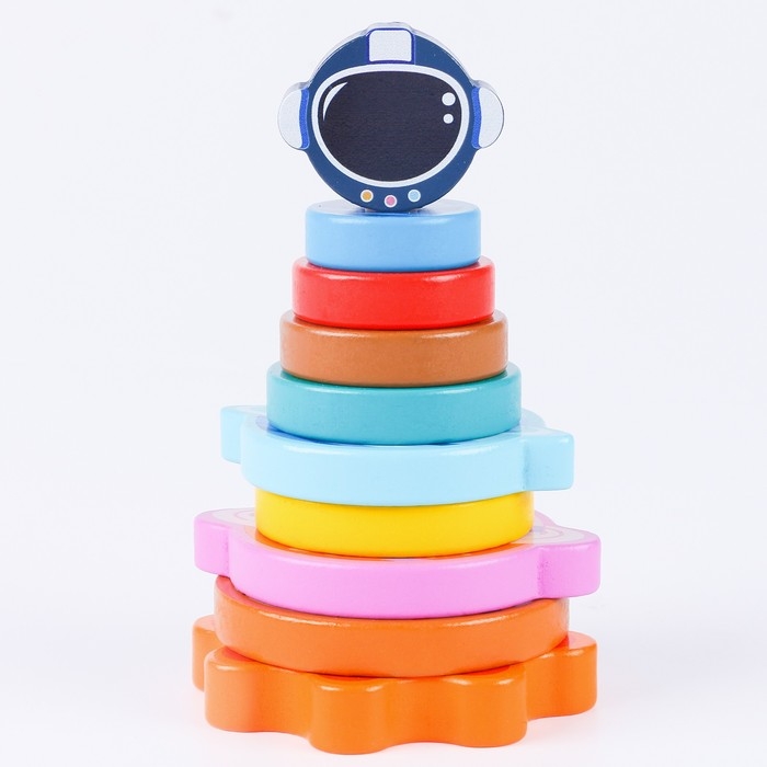 Деревянная пирамидка «Космос», 16 см Деревянная пирамидка «Космос», 16 см