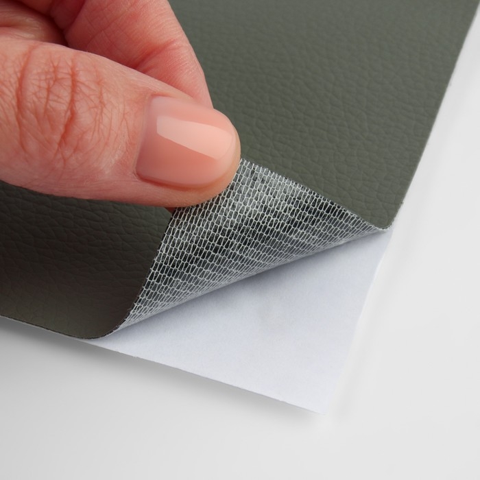 Искусственная кожа, с клеевой основой, 137 × 50 см, 0,5 мм, цвет серый Искусственная кожа, с клеевой основой, 137 × 50 см, 0,5 мм, цвет серый