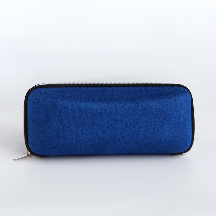 Футляр для очков на молнии, длина 17 см, цвет синий Футляр для очков на молнии, длина 17 см, цвет синий