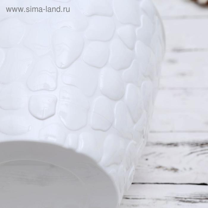 Горшок с поддоном «Камни», 8 л, цвет белый Горшок с поддоном «Камни», 8 л, цвет белый