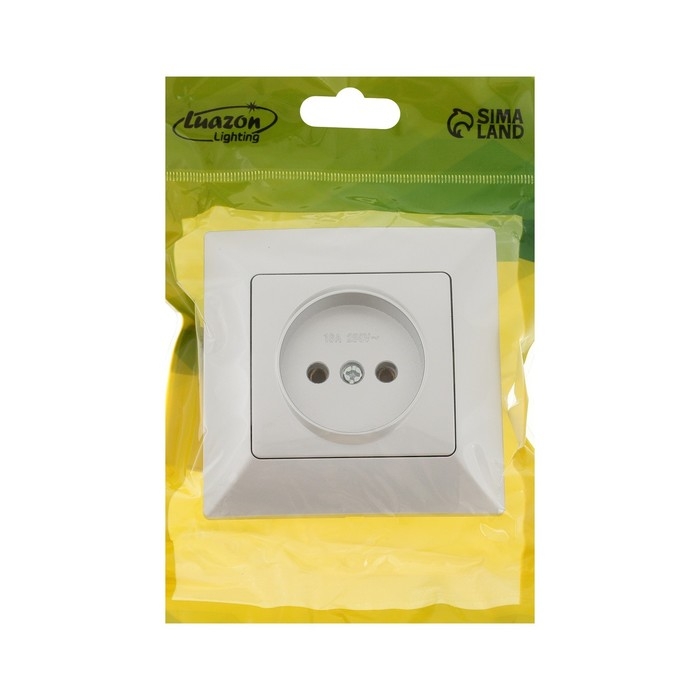 Розетка одноместная Luazon Lighting  Розетка одноместная Luazon Lighting "Антей", 10 А, скрытая, без з/к, серебристая