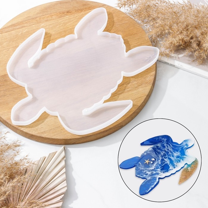 Молд «Черепаха», силикон, 31×26×1 см, прозрачный Молд «Черепаха», силикон, 31×26×1 см, прозрачный