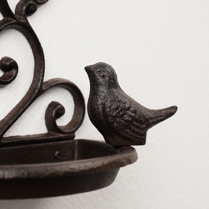 Сувенир металл подставка настенная  Сувенир металл подставка настенная "Птенчик и узоры" 17,5х18х10 см