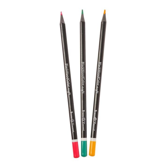 Карандаши цветные 18 цветов BlackWoodColor, пластиковые, трёхгранные, МИКС Карандаши цветные 18 цветов BlackWoodColor, пластиковые, трёхгранные, МИКС