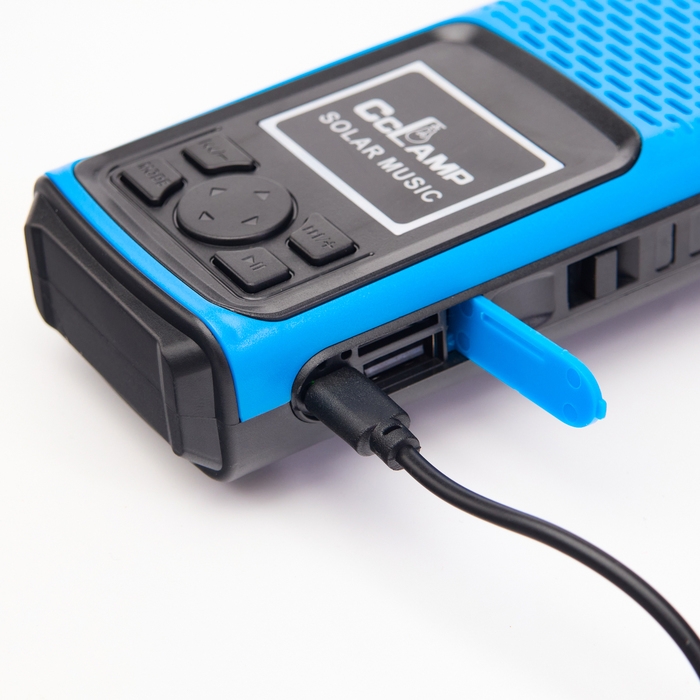 Фонарь аккумуляторный, 1500 мАч, радио, колонка, с солнечной батареей, синий Фонарь аккумуляторный, 1500 мАч, радио, колонка, с солнечной батареей, синий
