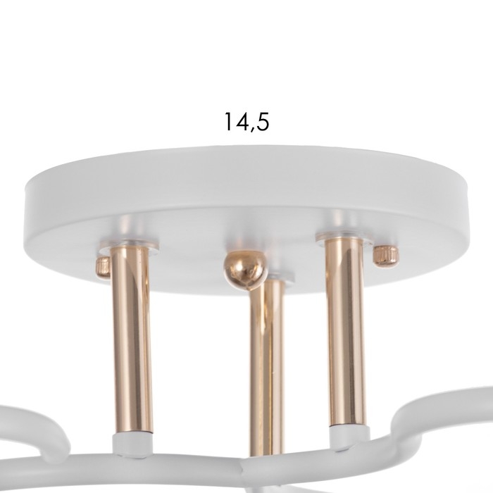 Люстра Люстра "Линда" 3х60Вт Е27 Белый, золото 47х47х23см