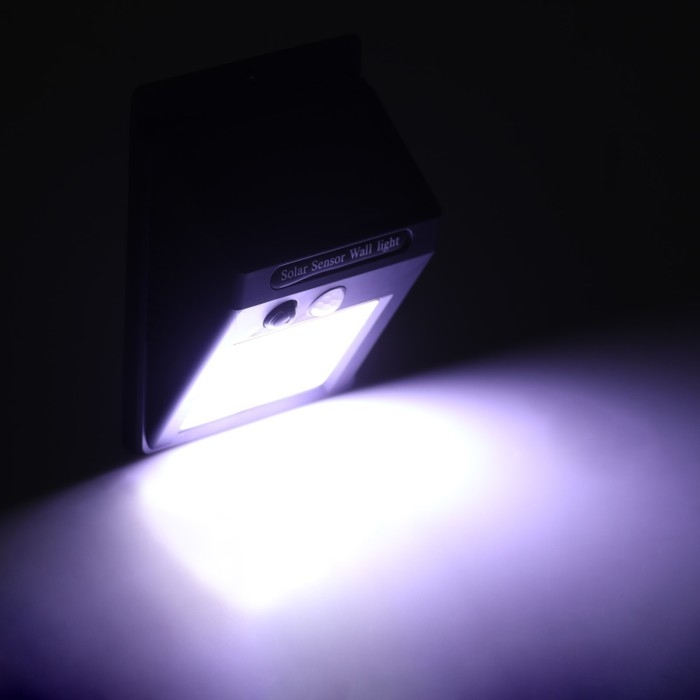 Садовый светильник на солнечной батарее, накладной, 9.5 × 13 × 5 см, 20 LED, свечение белое Садовый светильник на солнечной батарее, накладной, 9.5 × 13 × 5 см, 20 LED, свечение белое