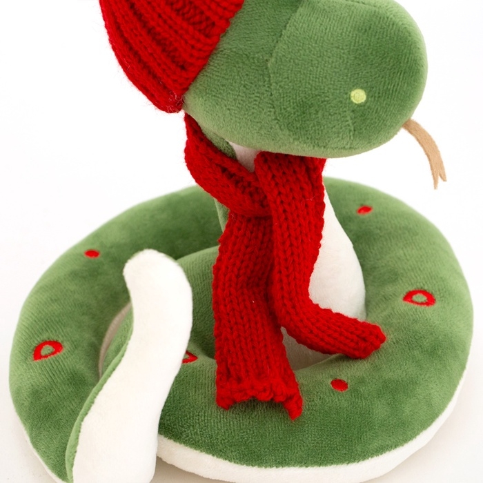 Новый год! Мягкая игрушка «Змей Сёма», в красной шапке, 20 см Новый год! Мягкая игрушка «Змей Сёма», в красной шапке, 20 см