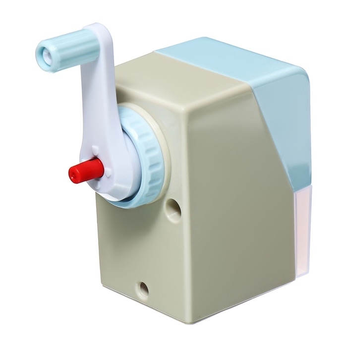 Точилка механическая с контейнером Классика Голубой/Хаки Точилка механическая с контейнером Классика Голубой/Хаки