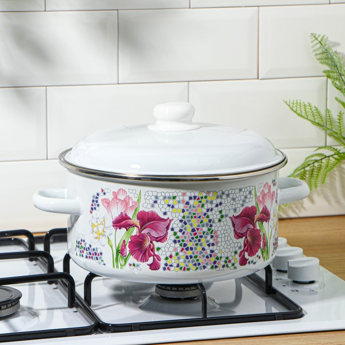 Кастрюля эмалированная «Мозаика», 5 л, индукция