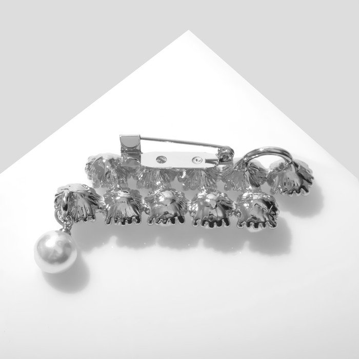 Брошь &laquo;Бусины и стразы&raquo;, цветная в серебре