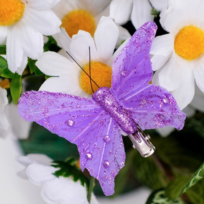 Декор на прищепке Декор на прищепке "Бабочка", МИКС, 6,5 см