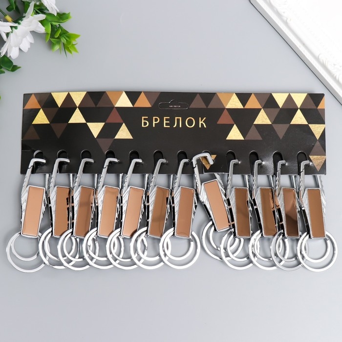 Брелок металл  Брелок металл "Карабин. Глянец цвета" МИКС 3,4х0,6х9 см