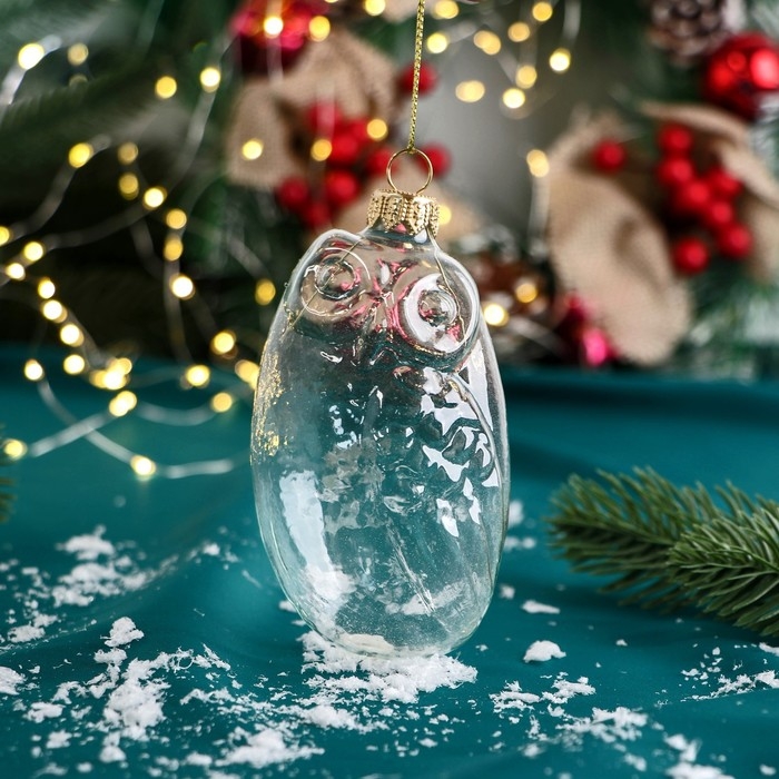 Ёлочная игрушка Ёлочная игрушка "Совушка" 11 см, прозрачная