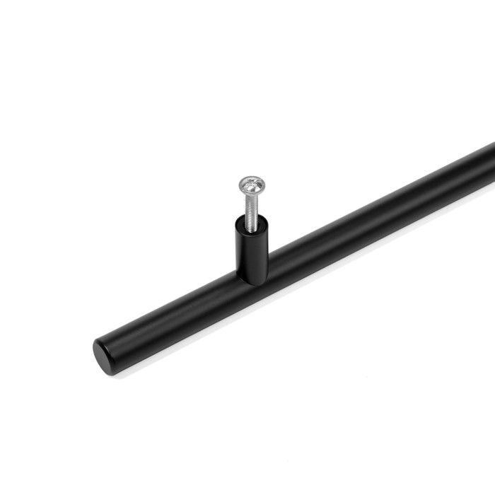 Ручка рейлинг ТУНДРА,  нерж. сталь, d=12 мм, м/о 192 мм, цвет черный, фасовка 500 Ручка рейлинг ТУНДРА,  нерж. сталь, d=12 мм, м/о 192 мм, цвет черный, фасовка 500