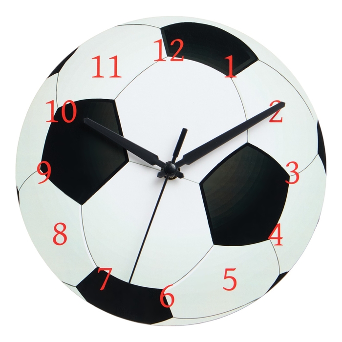 Часы настенные интерьерные Часы настенные интерьерные "Футбольный мяч", d-23.5 см