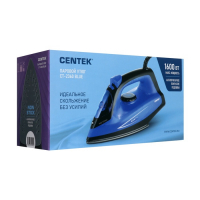 Утюг Centek CT-2360, 1600 Вт, антипригарная подошва, 200 мл, чёрно-синий